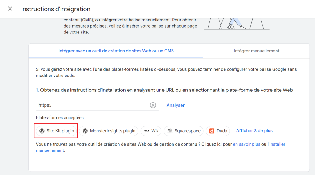 Instruction d'installation Google Analytics