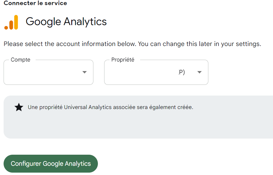 Référencer site WordPress Propriété Google Analytics