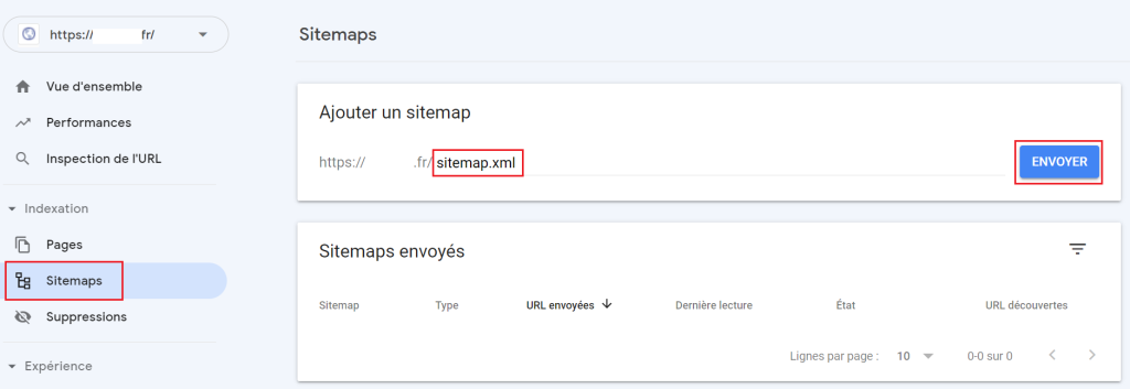 Référencer site WordPress Sitemap dans Search Console