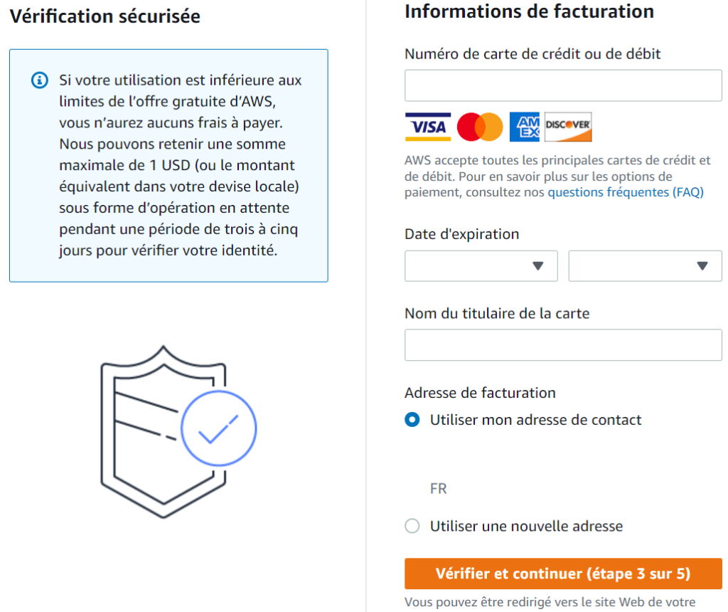 Formulaire AWS CB